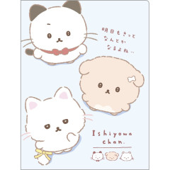 Japan San-X 10 Pockets A4 Clear Holder - Ishiyowa-chan : Introducing Kouhai-chan Blue
