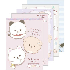 Japan San-X A6 Notepad - Ishiyowa-chan : Introducing Kouhai-chan Pink