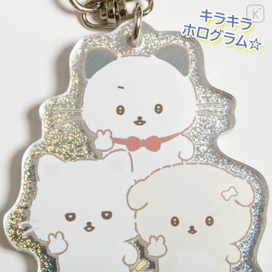 Japan San-X Acrylic Keychain - Ishiyowa-chan : Introducing Kouhai-chan Hologram - 2