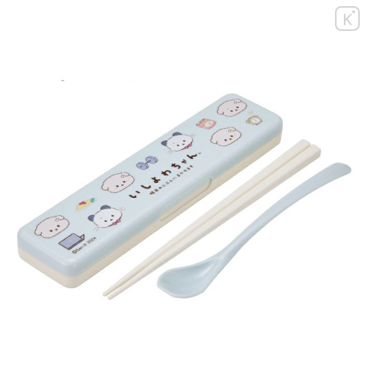 Japan San-X Chopsticks 19.5cm with Case - Ishiyowa-chan : Blur Grey - 1