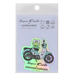 Japan Sanrio Vinyl Sticker - Keroppi : Super Cub Motorcycle Holographic