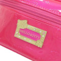 Japan Sanrio Vanity Pouch - Hello Kitty : Patent Leather Fuchsia Pink - 4