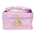 Japan Sanrio Vanity Pouch - Kuromi : Patent Leather Fuchsia Pink Purple - 1