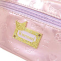 Japan Sanrio Vanity Pouch - Kuromi : Patent Leather Fuchsia Pink Purple - 4
