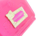 Japan Sanrio Clasp Trifold Wallet - Hello Kitty : Patent Leather Fuchsia Pink - 6