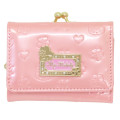 Japan Sanrio Clasp Trifold Wallet - My Melody : Patent Leather Fuchsia Pink - 1
