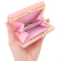 Japan Sanrio Clasp Trifold Wallet - My Melody : Patent Leather Fuchsia Pink - 5