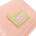 Japan Sanrio Clasp Trifold Wallet - My Melody : Patent Leather Fuchsia Pink - 6