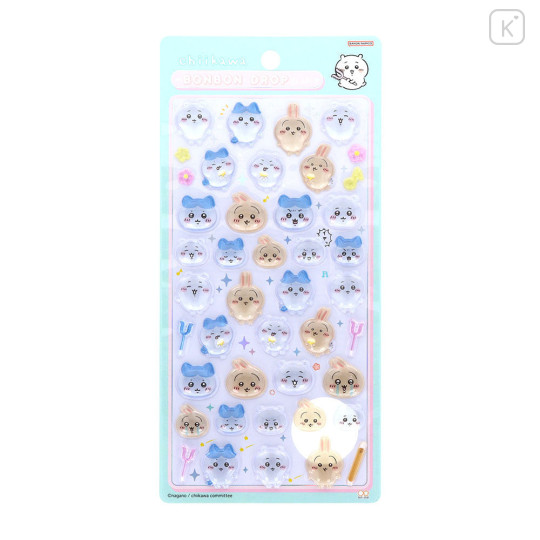 Japan Chiikawa Bonbon Drop Seal 3D Sticker - Chiikawa & Hachiware & Usagi : Blue - 1