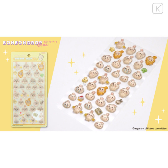 Japan Chiikawa Bonbon Drop Seal 3D Sticker - Usagi : Yellow - 2