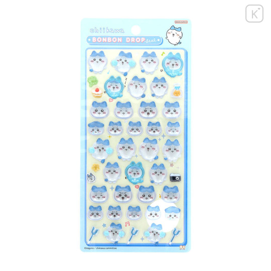 Japan Chiikawa Bonbon Drop Seal 3D Sticker - Hachiware : Blue - 1