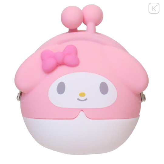 Japan Sanrio Mini Gamaguchi Clasp Silicone Pouch - My Melody - 1