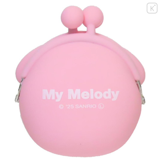 Japan Sanrio Mini Gamaguchi Clasp Silicone Pouch - My Melody - 2