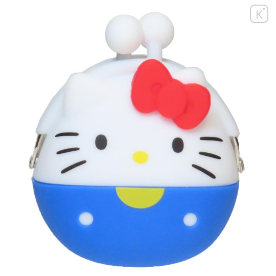 Japan Sanrio Mini Gamaguchi Clasp Silicone Pouch - Hello Kitty - 1