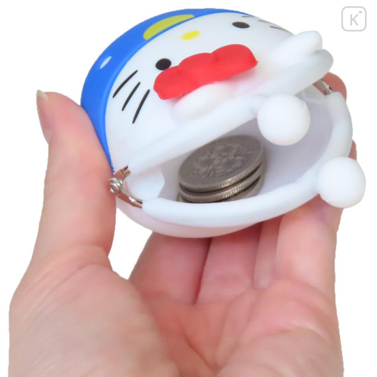 Japan Sanrio Mini Gamaguchi Clasp Silicone Pouch - Hello Kitty - 3