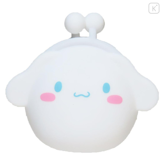 Japan Sanrio Mini Gamaguchi Clasp Silicone Pouch - Cinnamoroll - 1