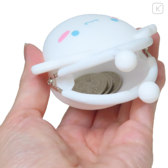 Japan Sanrio Mini Gamaguchi Clasp Silicone Pouch - Cinnamoroll - 3