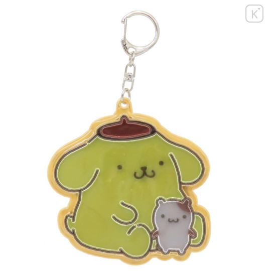 Japan Sanrio Reflector Keychain - Pompompurin : Friend - 1