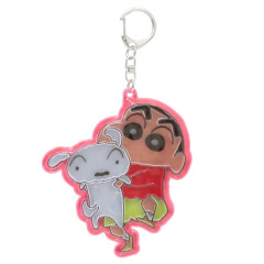 Japan Crayon Shin-chan Reflector Keychain - Shiro