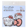 Japan Sanrio Large Vinyl Sticker Set - Hello Kitty : Super Cub Motorcycle - 1