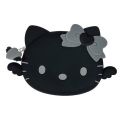 Japan Sanrio 3D Silicone Pouch - Hello Kitty : Black Angel