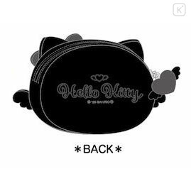 Japan Sanrio 3D Silicone Pouch - Hello Kitty : Black Angel - 2