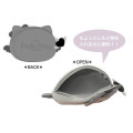 Japan Sanrio 3D Silicone Pouch - Hello Kitty : Black Angel Grey - 2