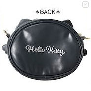 Japan Sanrio Face-shaped Shoulder Bag - Hello Kitty : Black Angel - 3