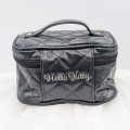 Japan Sanrio Vanity Pouch - Hello Kitty : Black Angel Quilted - 3