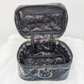 Japan Sanrio Vanity Pouch - Hello Kitty : Black Angel Quilted - 4
