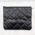 Japan Sanrio Quilted Flat Pouch - Hello Kitty : Black Angel - 2