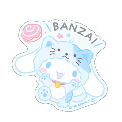 Japan Sanrio Big Sticker - Cinnamoroll : Cheers Banzai Series Cat