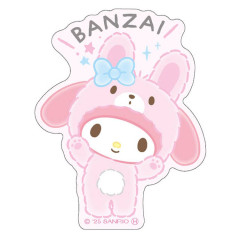 Japan Sanrio Big Sticker - My Melody : Cheers Banzai Series Rabbit