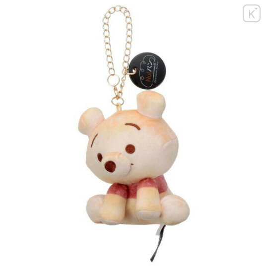 Japan Disney Mascot Holder Bag Charm - Pooh : Nui Bread Sitting - 2