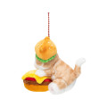 Japan Mofusand Mascot Holder - Mofusand Diner Burger Cat - 6