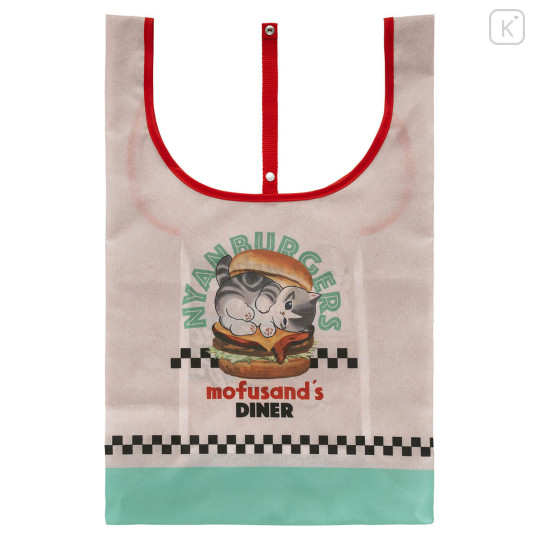 Japan Mofusand Eco Shopping Bag - Mofusand Diner Cheese Burger Fries Cat - 1