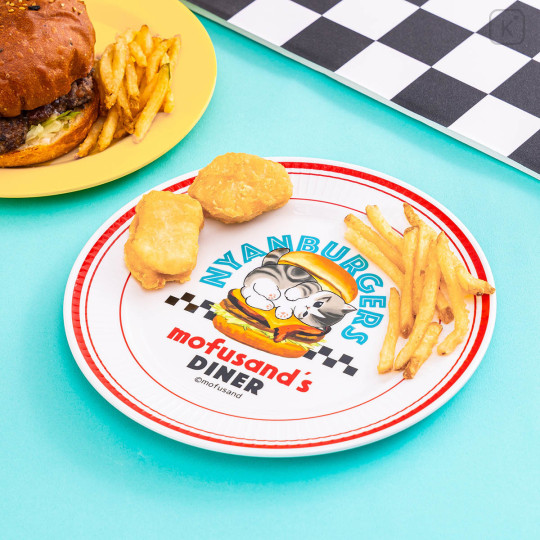 Japan Mofusand Melamine Plate - Mofusand Diner Cheese Burger Cat - 2