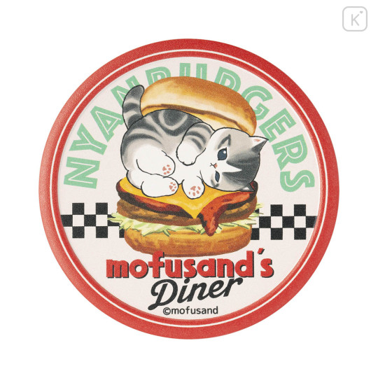 Japan Mofusand Water Absorbing Coaster - Mofusand Diner Cheese Burger Cat - 1