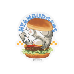 Japan Mofusand Vinyl Sticker - Mofusand Diner Cheese Burger Cat