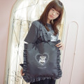 Japan Mofusand Frill Tote Bag - Ballet Core Black - 2
