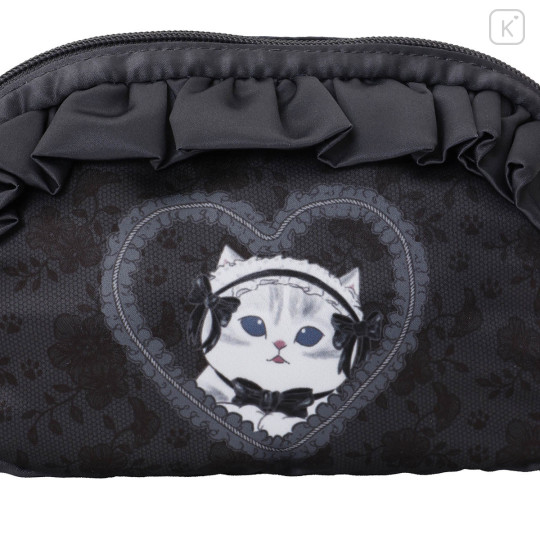 Japan Mofusand Frill Cosmetic Pouch - Ballet Core Black - 4