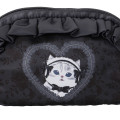 Japan Mofusand Frill Cosmetic Pouch - Ballet Core Black - 4