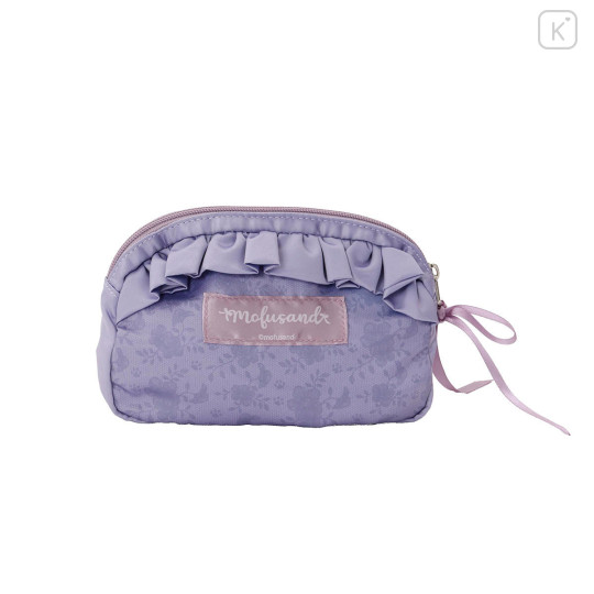 Japan Mofusand Frill Cosmetic Pouch - Ballet Core Purple - 5