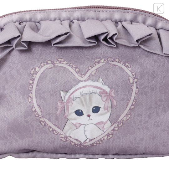 Japan Mofusand Frill Cosmetic Pouch - Ballet Core Purple Pink - 4