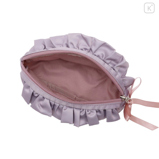 Japan Mofusand Frill Cosmetic Pouch - Ballet Core Purple Pink - 7