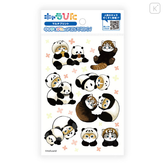 Japan Mofusand Charapita Iron Print Postcard - Cat : Red Panda Nyan & Panda - 1