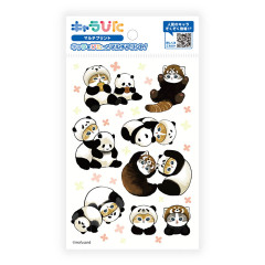 Japan Mofusand Charapita Iron Print Postcard - Cat : Red Panda Nyan & Panda