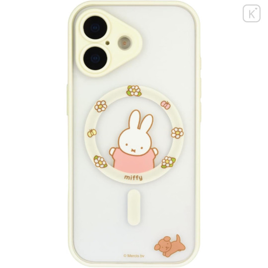 Japan Miffy IIIIfit Plump Frame iPhone 17 Case with MagSafe - Flower - 1
