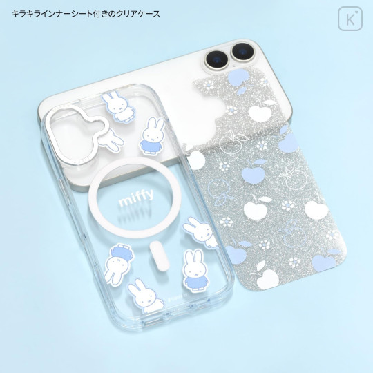 Japan Miffy Camera Frame iPhone 17 Case with MagSafe - Flower Blue - 3