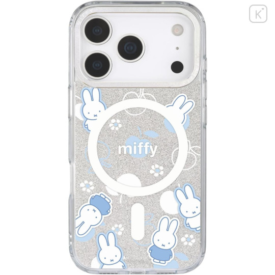Japan Miffy Camera Frame iPhone 17 Pro Case with MagSafe - Flower Blue - 1